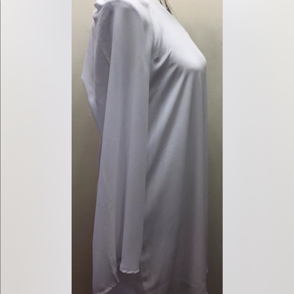 New Vero Moda One Shoulder White Women Dress Shirt Medium Soft Bell Sleeve - Picture 3 of 12